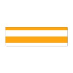 Horizontal Stripes - White and Dark Tangerine Orange Sticker Bumper (10 pack)