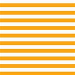 Horizontal Stripes - White and Dark Tangerine Orange ScrapBook Page 8  x 8 