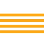 Horizontal Stripes - White and Dark Tangerine Orange YOU ARE INVITED 3D Greeting Card (8x4)