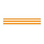 Horizontal Stripes - White and Dark Orange Flano Scarf (Mini)
