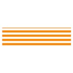Horizontal Stripes - White and Dark Orange Satin Scarf (Oblong)