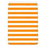 Horizontal Stripes - White and Dark Orange Removable Flap Cover (L)
