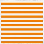 Horizontal Stripes - White and Dark Orange Canvas 20  x 20 