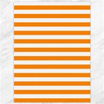 Horizontal Stripes - White and Dark Orange Canvas 36  x 48 