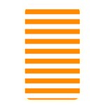 Horizontal Stripes - White and Dark Orange Memory Card Reader (Rectangular)