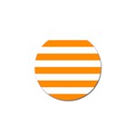 Horizontal Stripes - White and Dark Orange Golf Ball Marker (10 pack)