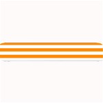 Horizontal Stripes - White and Dark Orange Small Bar Mat