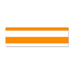 Horizontal Stripes - White and Dark Orange Sticker Bumper (100 pack)