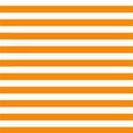 Horizontal Stripes - White and Dark Orange ScrapBook Page 8  x 8 