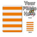 Horizontal Stripes - White and Dark Orange Multi-purpose Cards (Rectangle)