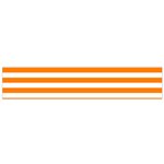 Horizontal Stripes - White and Orange Flano Scarf (Small)