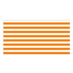 Horizontal Stripes - White and Orange Satin Shawl