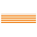 Horizontal Stripes - White and Orange Satin Scarf (Oblong)