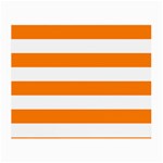 Horizontal Stripes - White and Orange Small Glasses Cloth