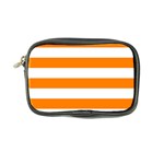 Horizontal Stripes - White and Orange Coin Purse
