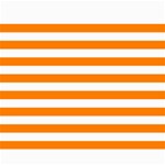 Horizontal Stripes - White and Orange Collage 8  x 10 