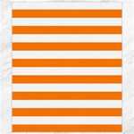 Horizontal Stripes - White and Orange Canvas 8  x 10 