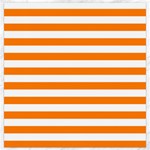 Horizontal Stripes - White and Orange Canvas 12  x 12 
