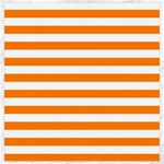 Horizontal Stripes - White and Orange Canvas 20  x 20 