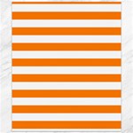 Horizontal Stripes - White and Orange Canvas 20  x 24 