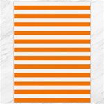 Horizontal Stripes - White and Orange Canvas 36  x 48 