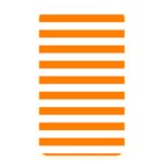 Horizontal Stripes - White and Orange Memory Card Reader (Rectangular)