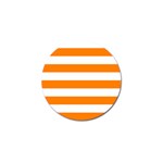 Horizontal Stripes - White and Orange Golf Ball Marker (4 pack)