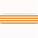 Horizontal Stripes - White and Orange Medium Bar Mat