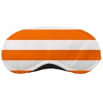 Horizontal Stripes - White and Orange Sleeping Mask