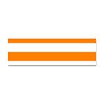 Horizontal Stripes - White and Orange Sticker Bumper (100 pack)