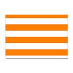 Horizontal Stripes - White and Orange Sticker A4 (100 pack)
