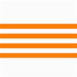 Horizontal Stripes - White and Orange 4  x 8  Photo Cards