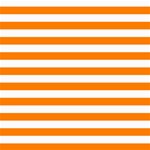 Horizontal Stripes - White and Orange ScrapBook Page 8  x 8 