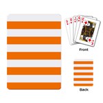 Horizontal Stripes - White and Orange Playing Cards Single Design