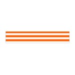 Horizontal Stripes - White and Safety Orange Flano Scarf (Mini)