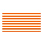 Horizontal Stripes - White and Safety Orange Satin Wrap