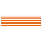 Horizontal Stripes - White and Safety Orange Satin Scarf (Oblong)