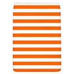 Horizontal Stripes - White and Safety Orange Removable Flap Cover (L)
