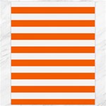 Horizontal Stripes - White and Safety Orange Canvas 11  x 14 