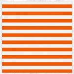 Horizontal Stripes - White and Safety Orange Canvas 12  x 12 