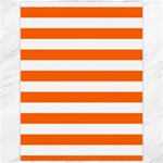 Horizontal Stripes - White and Safety Orange Canvas 12  x 16 