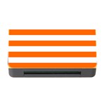 Horizontal Stripes - White and Safety Orange Memory Card Reader with CF