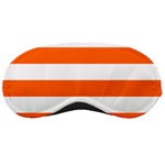 Horizontal Stripes - White and Safety Orange Sleeping Mask