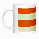 Horizontal Stripes - White and Safety Orange Night Luminous Mug