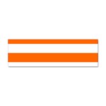 Horizontal Stripes - White and Safety Orange Sticker Bumper (10 pack)