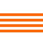Horizontal Stripes - White and Safety Orange YOU ARE INVITED 3D Greeting Card (8x4)