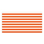Horizontal Stripes - White and Tangelo Orange Satin Shawl
