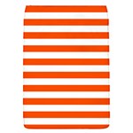 Horizontal Stripes - White and Tangelo Orange Removable Flap Cover (S)