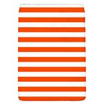 Horizontal Stripes - White and Tangelo Orange Removable Flap Cover (L)