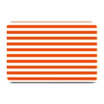 Horizontal Stripes - White and Tangelo Orange Plate Mat